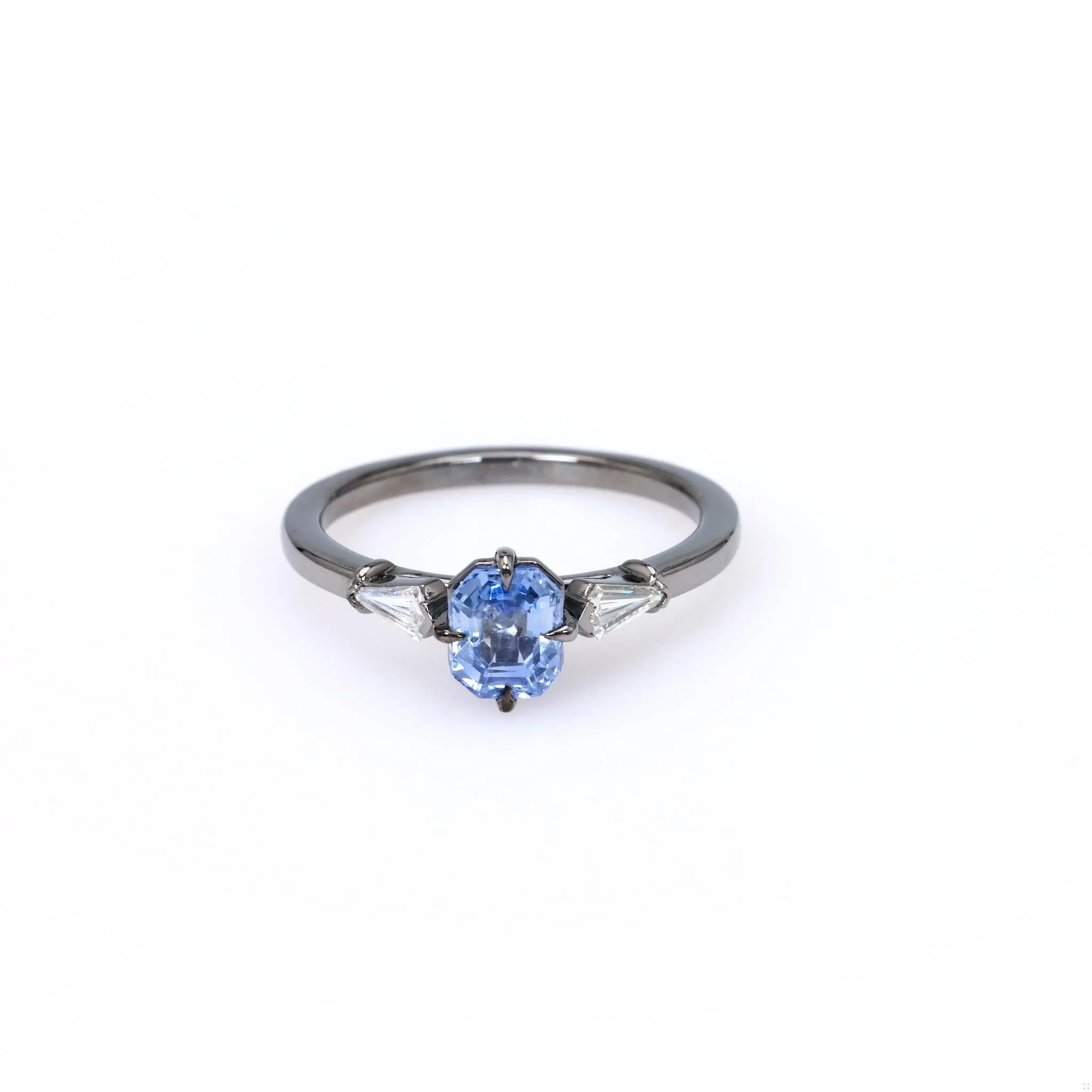 1.17 Carat Sapphire and Diamond Platinum Ring