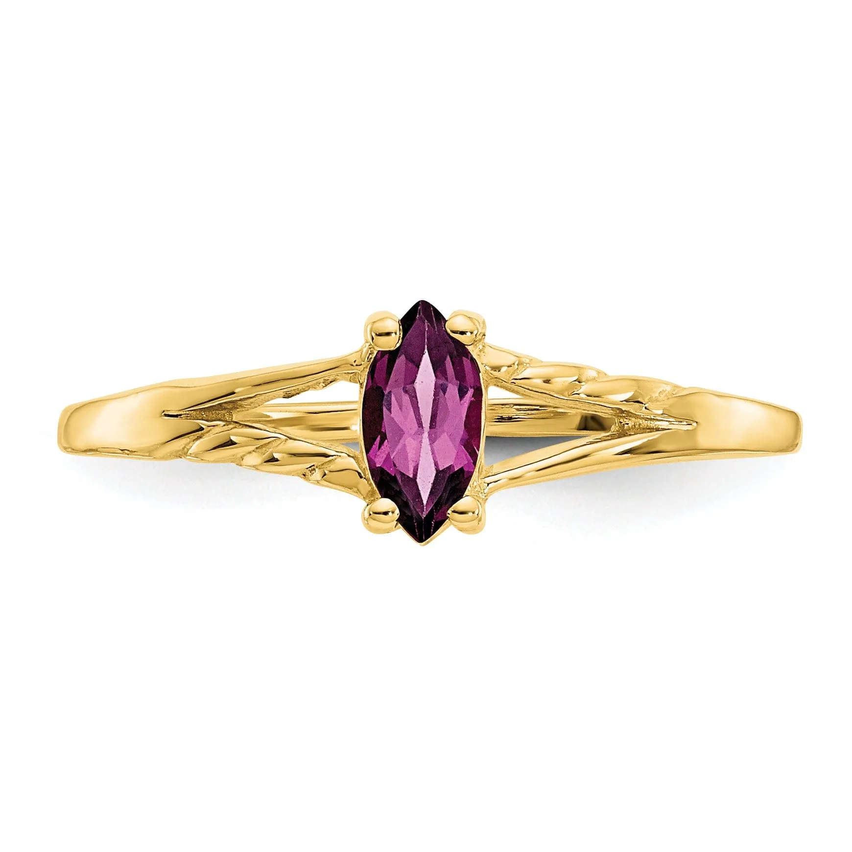 14k Yellow Gold Rhodilite Garnet Birthstone Ring