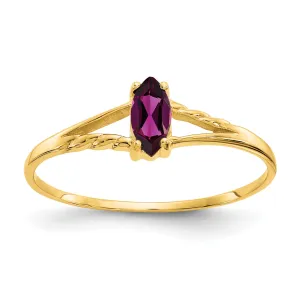 14k Yellow Gold Rhodilite Garnet Birthstone Ring