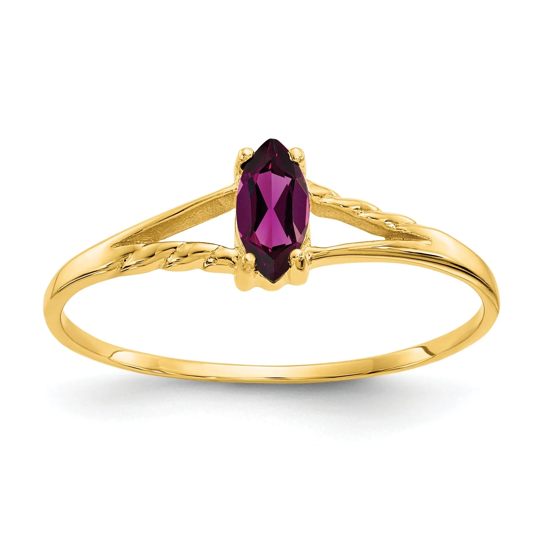 14k Yellow Gold Rhodilite Garnet Birthstone Ring