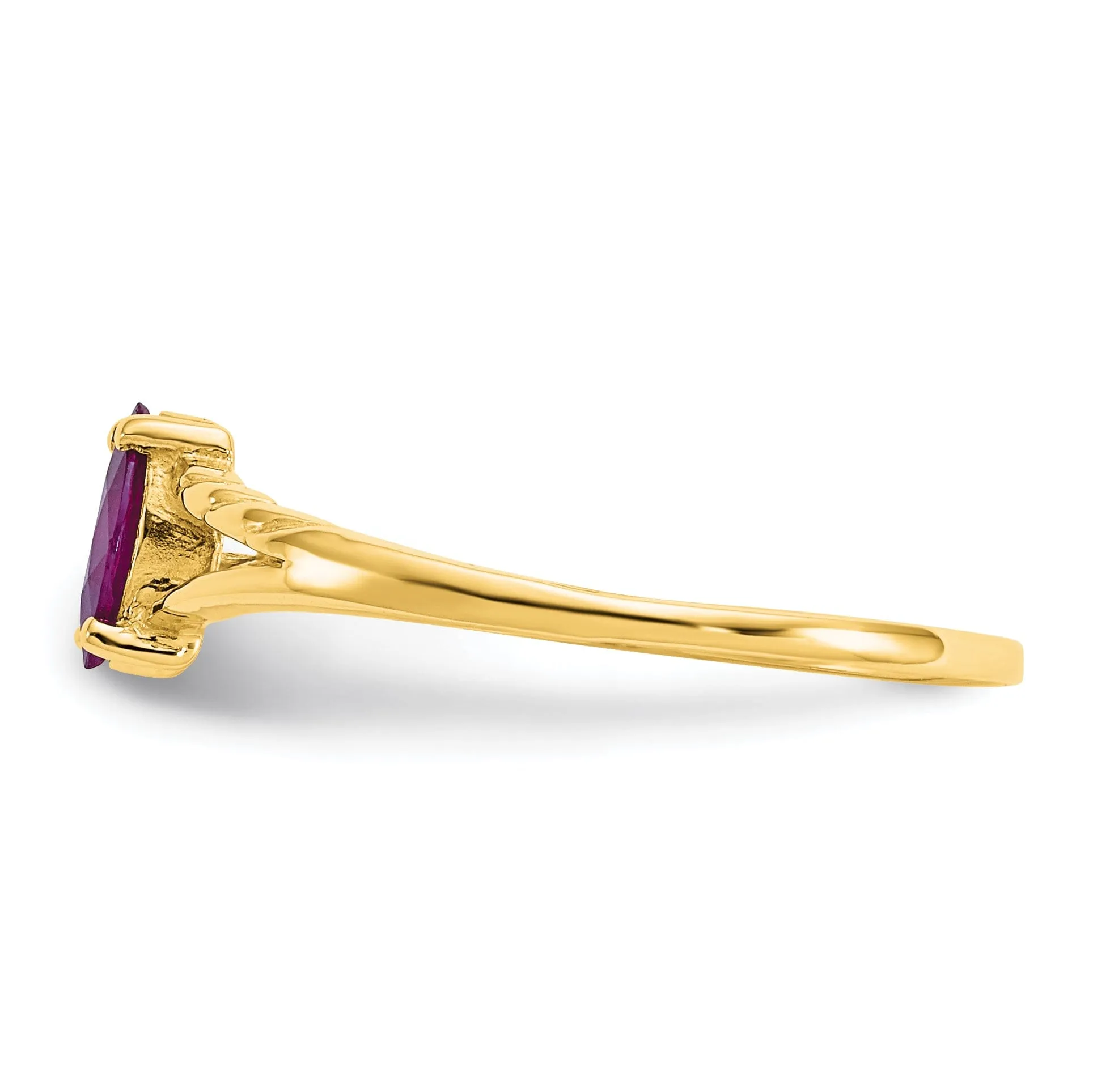 14k Yellow Gold Rhodilite Garnet Birthstone Ring