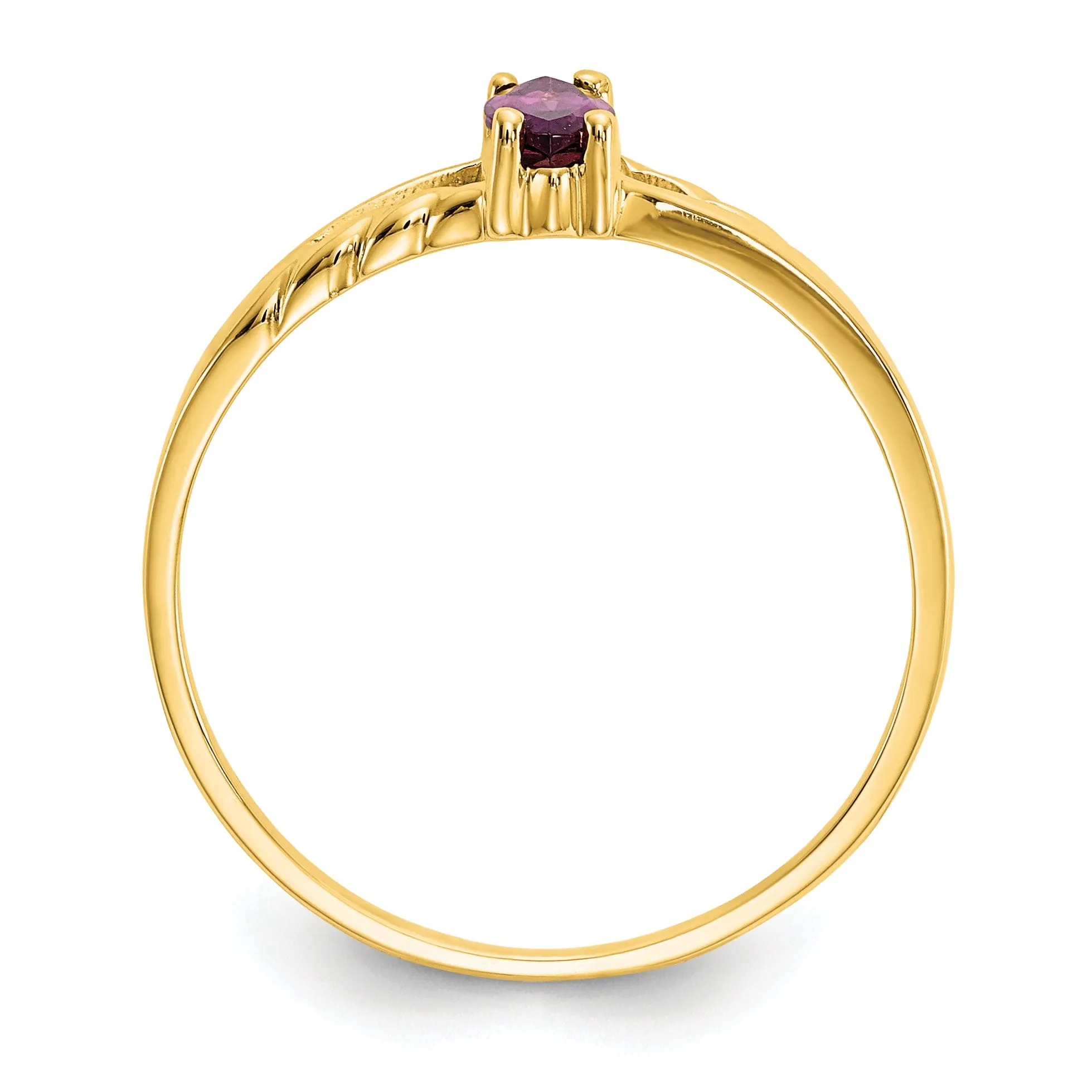 14k Yellow Gold Rhodilite Garnet Birthstone Ring