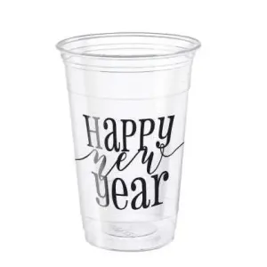 16oz Plastic Cups - Happy New Year 8ct