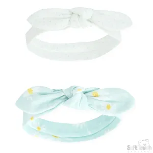 2 Pack Knotty' Girls Daisy Headband (0-3 Months)-4CC201-HB