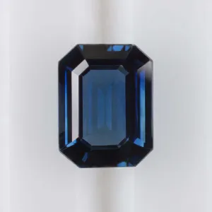 2.38ct 9mm x 7mm EMERALD CUT SAPPHIRE NAVY BLUE LOOSE NATURAL GEMSTONE 2.5 CARAT