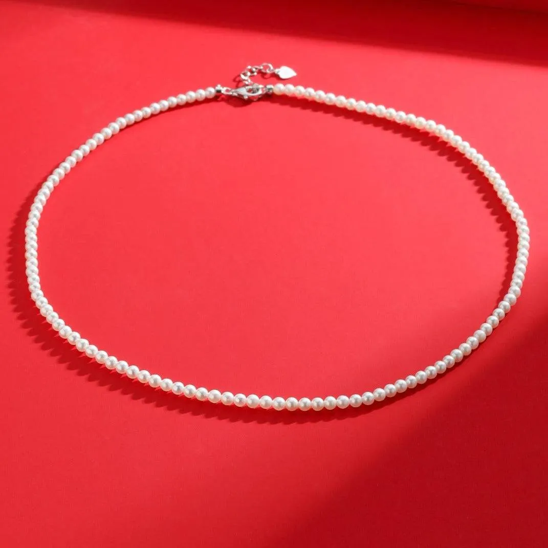 3-4mm Elegant Baby Pearl Necklace