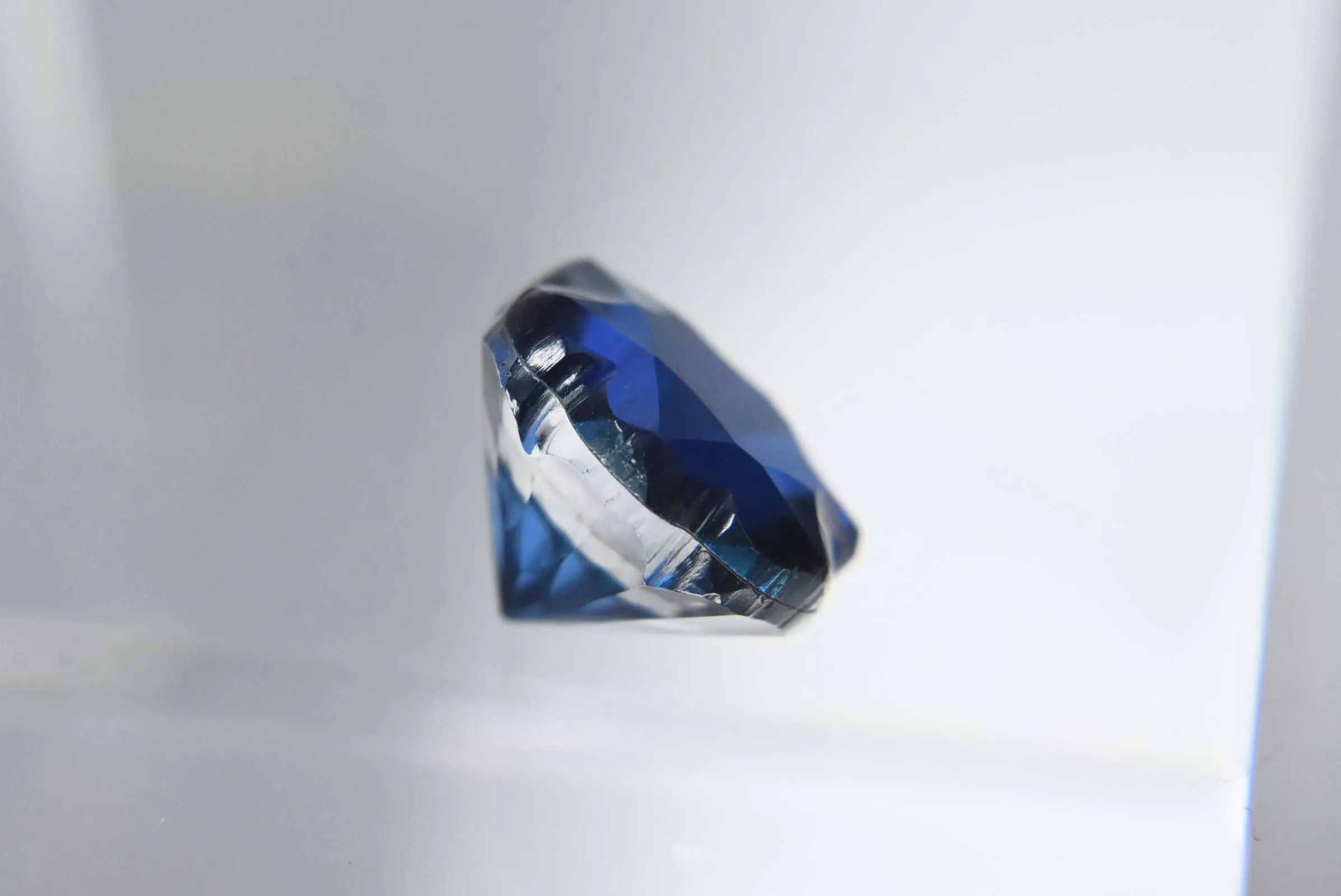 3.75ct Single Flower Cut Ceylon Blue Quartz Triplet