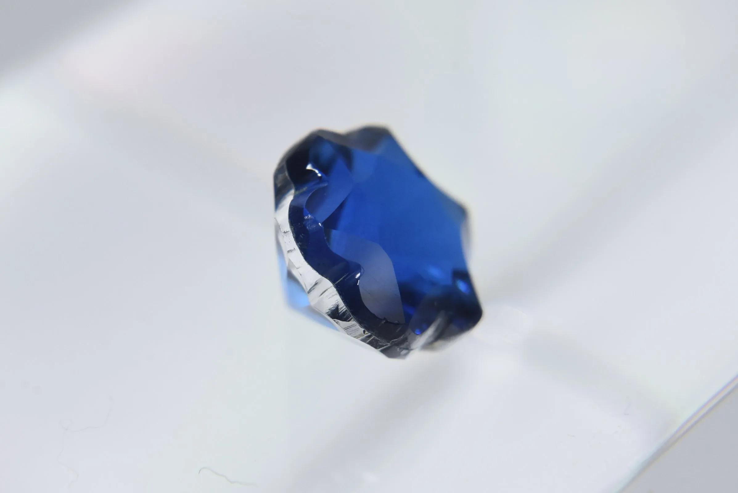 3.75ct Single Flower Cut Ceylon Blue Quartz Triplet