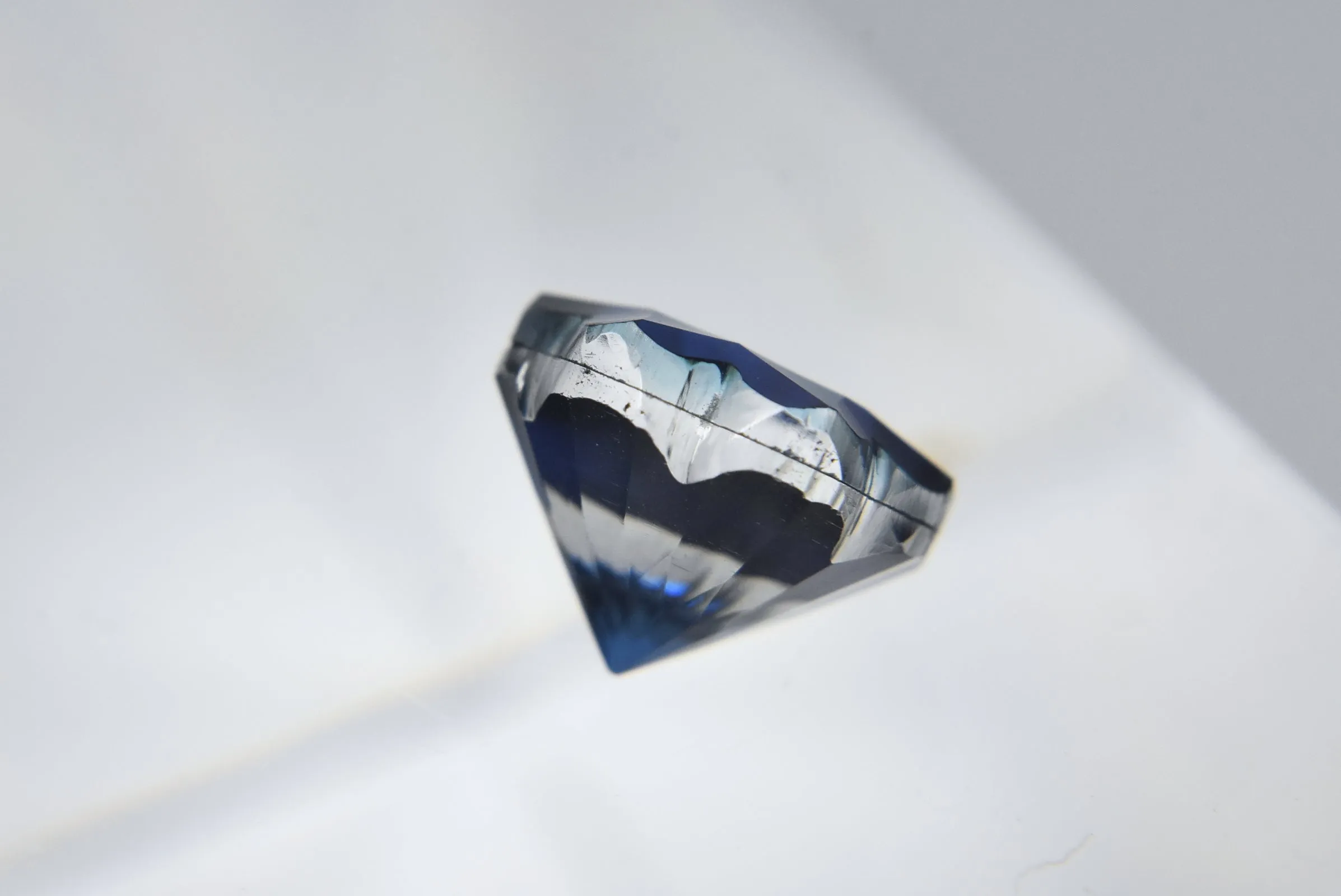 3.75ct Single Flower Cut Ceylon Blue Quartz Triplet