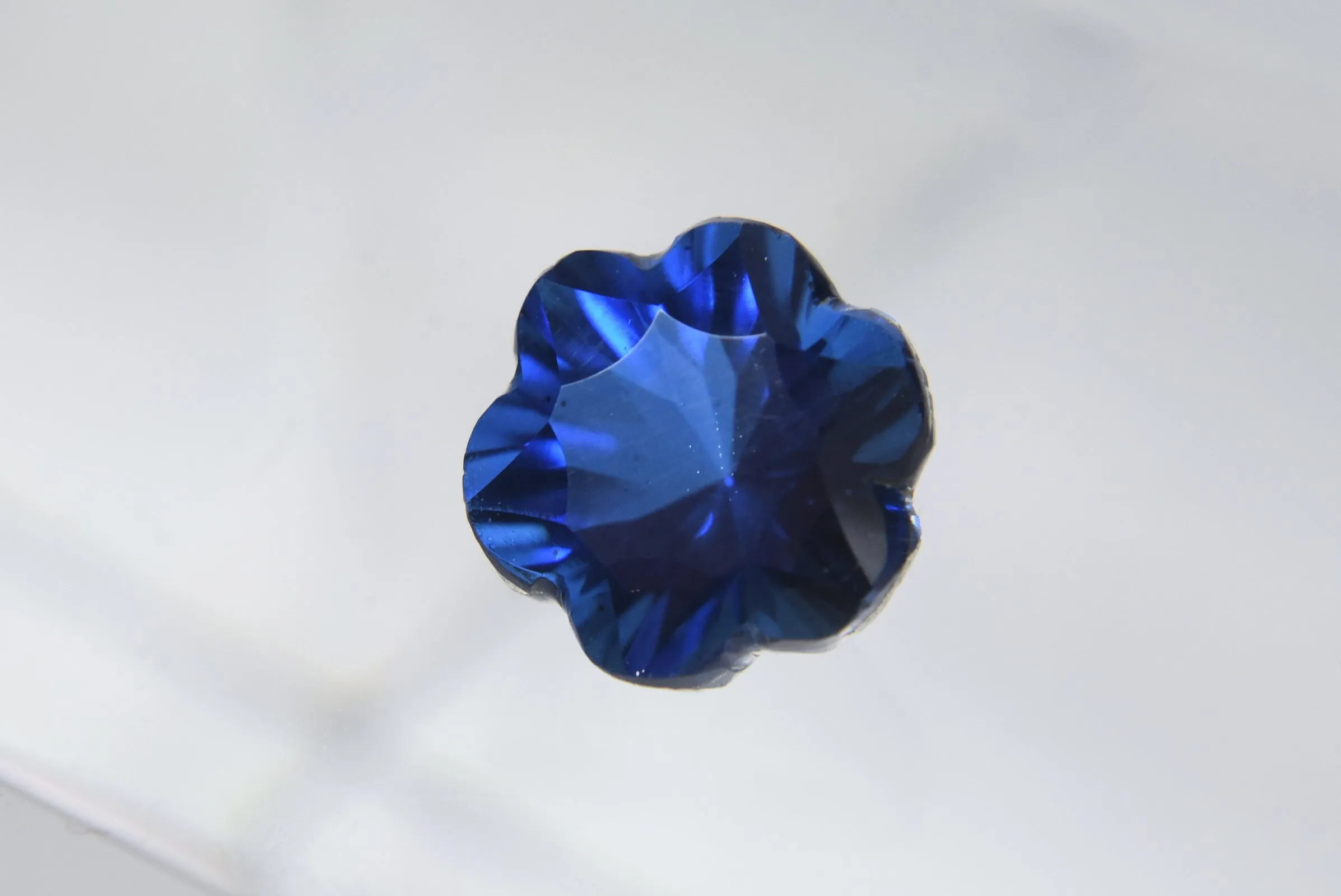 3.75ct Single Flower Cut Ceylon Blue Quartz Triplet