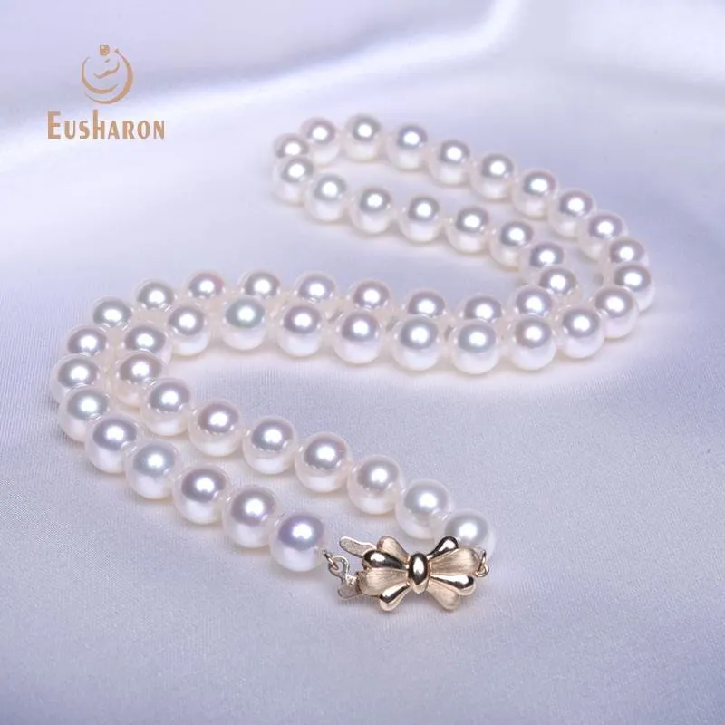 7.5-8mm AAA  White Freshwater Pearl Necklace