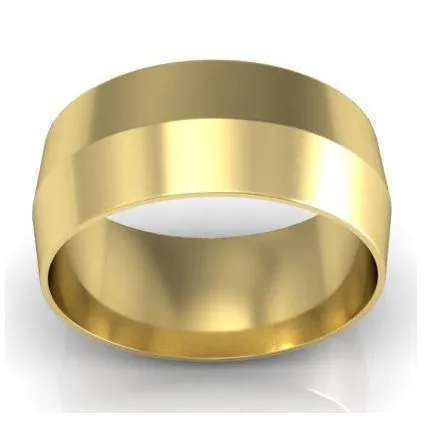 8mm Knife Edge Wedding Ring in 18-Karat