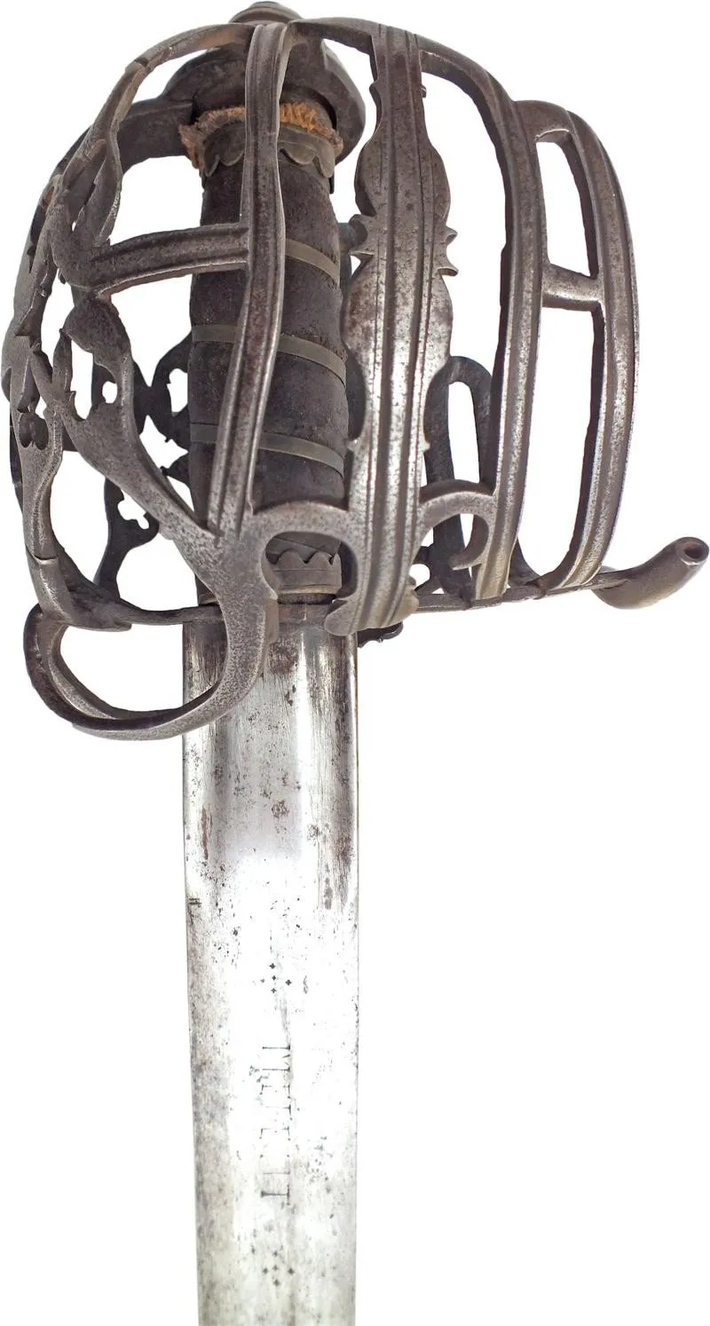 A FINE SCOTTISH BASKET HILT BROADSWORD