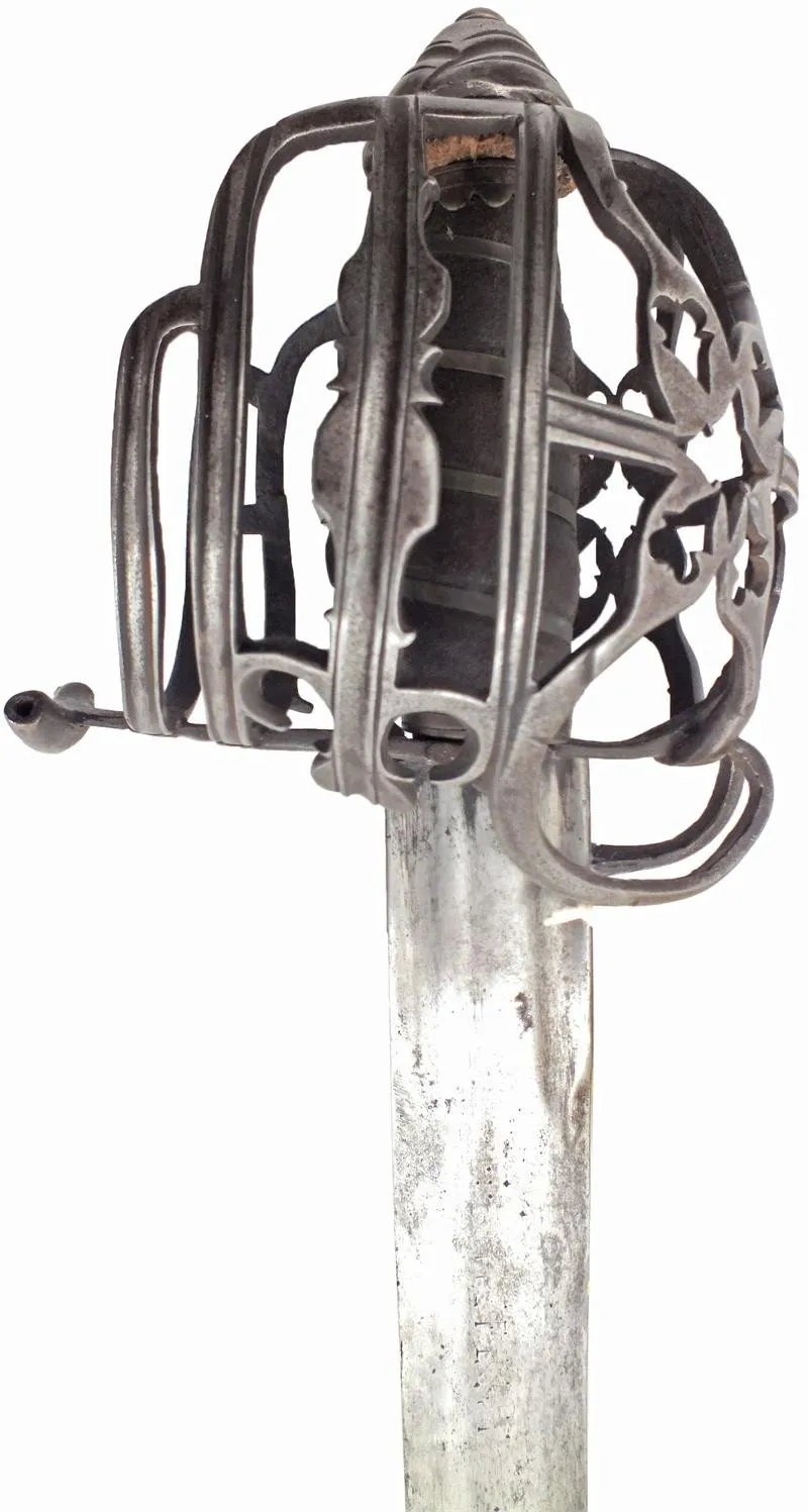 A FINE SCOTTISH BASKET HILT BROADSWORD