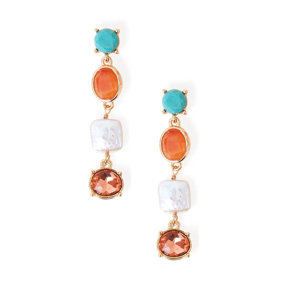 Accessorize London Eclectic Long Drop Earrings