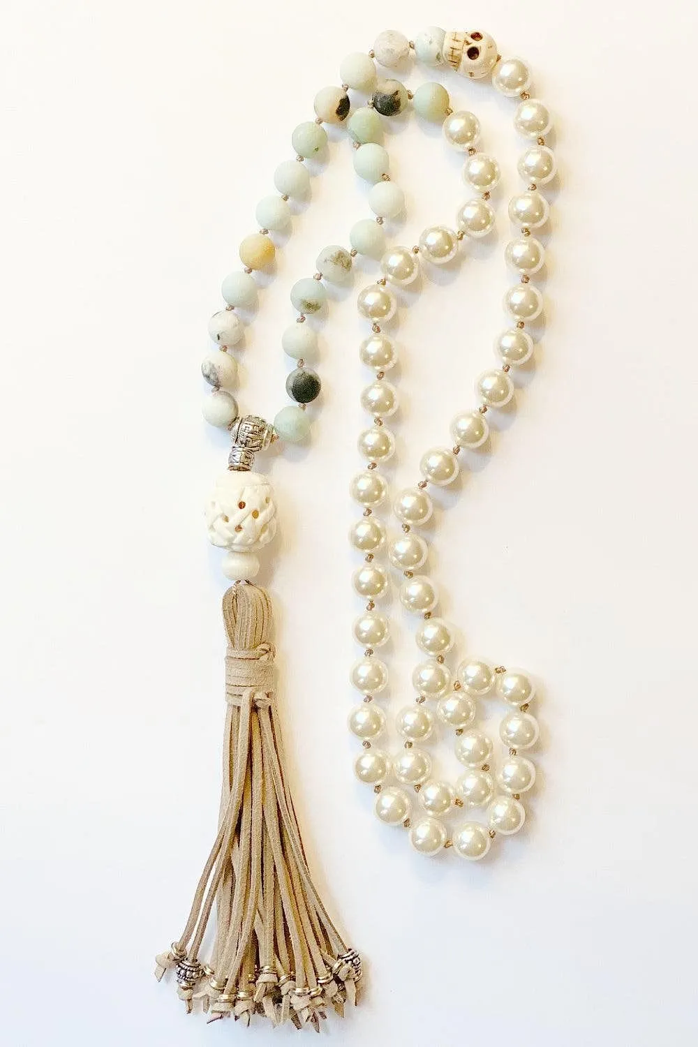 Amazonite Altar Mala Necklace