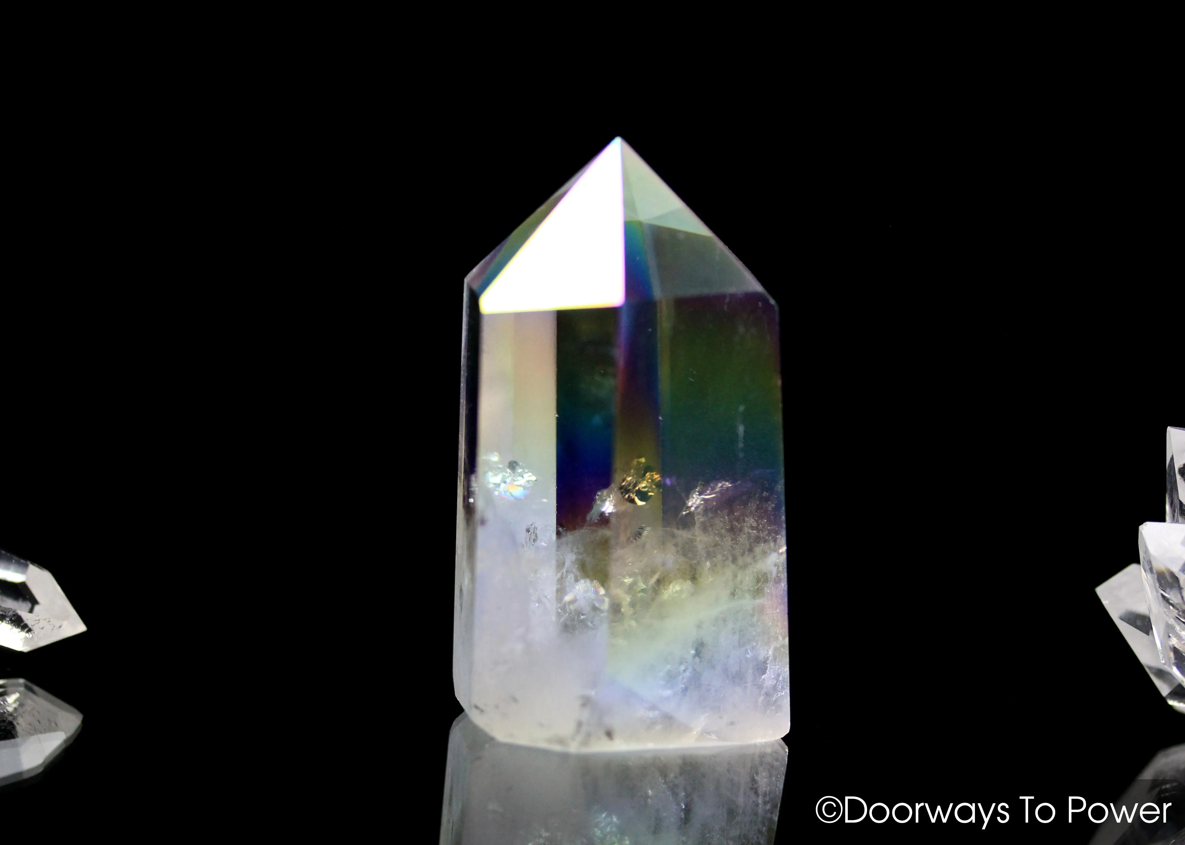 Angel Aura Quartz Generator Crystal Point "Lifted by Angels"