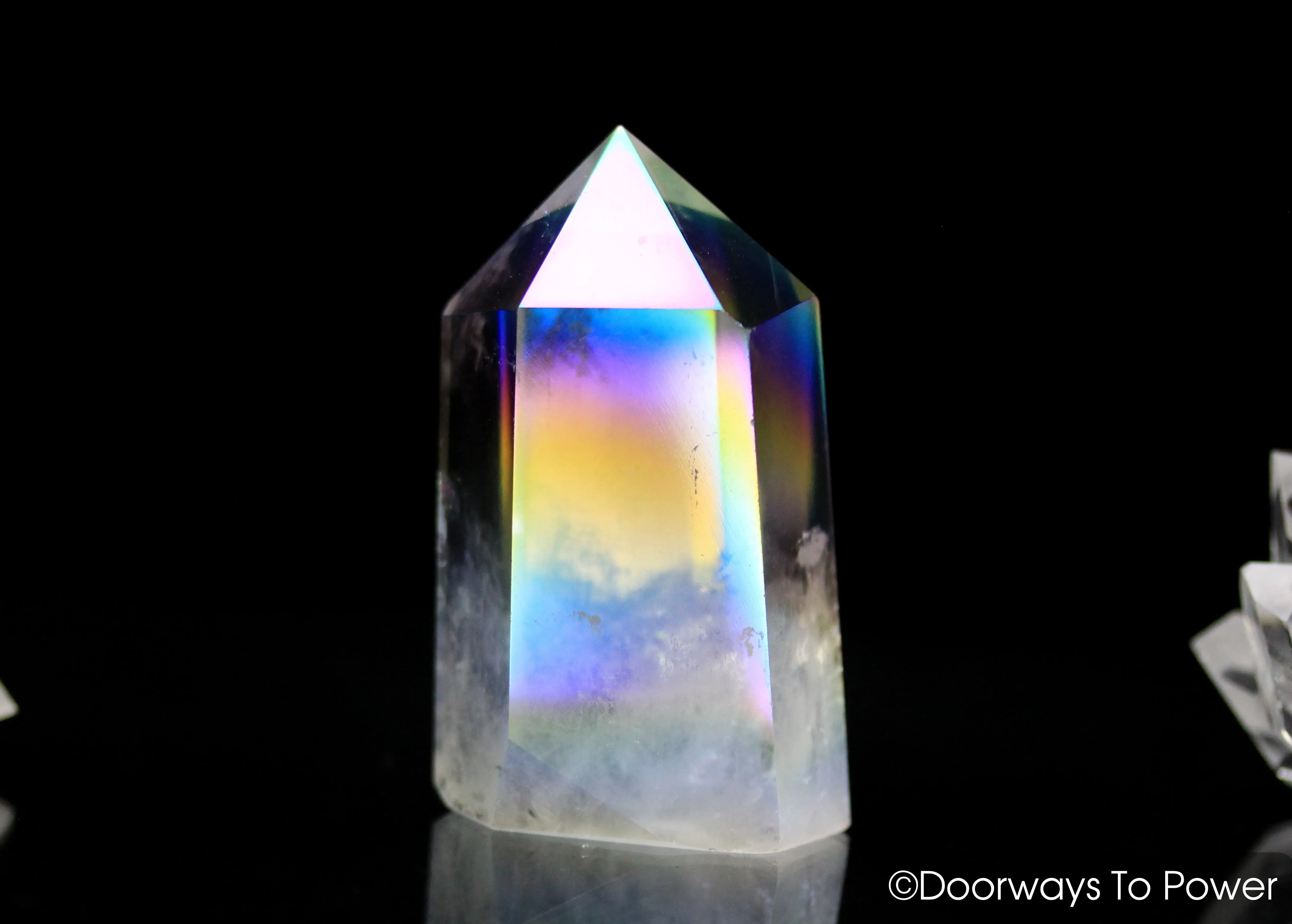 Angel Aura Quartz Generator Crystal Point "Lifted by Angels"