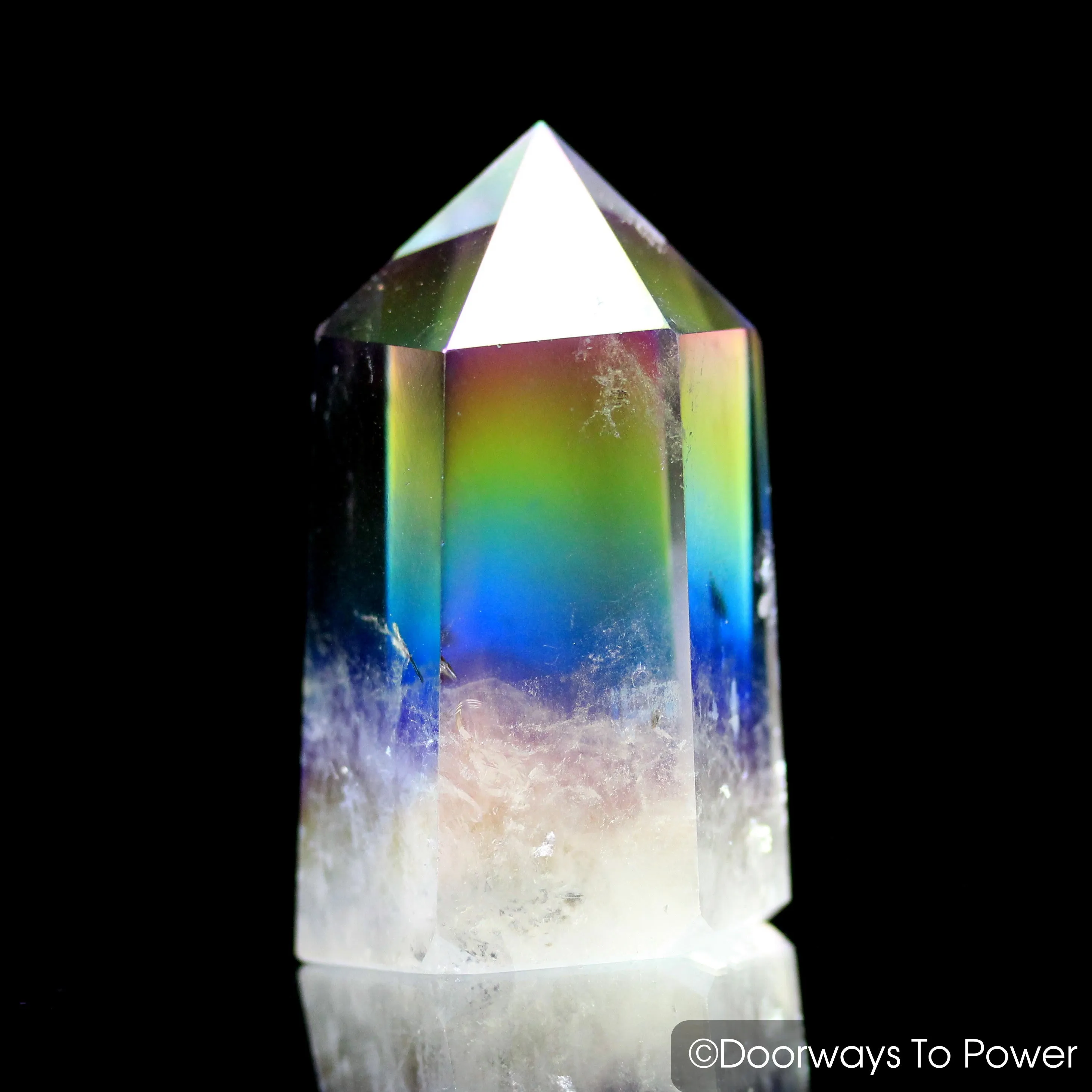 Angel Aura Quartz Generator Crystal Point "Lifted by Angels"