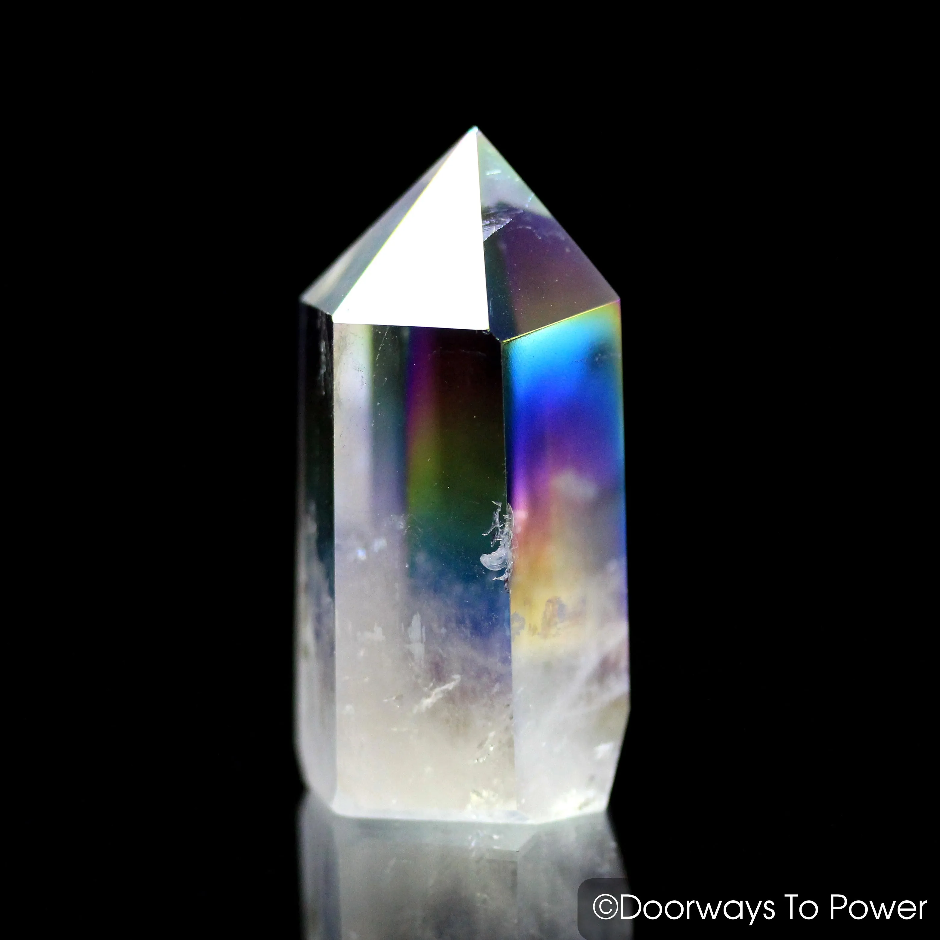 Angel Aura Quartz Generator Crystal Point "Lifted by Angels"