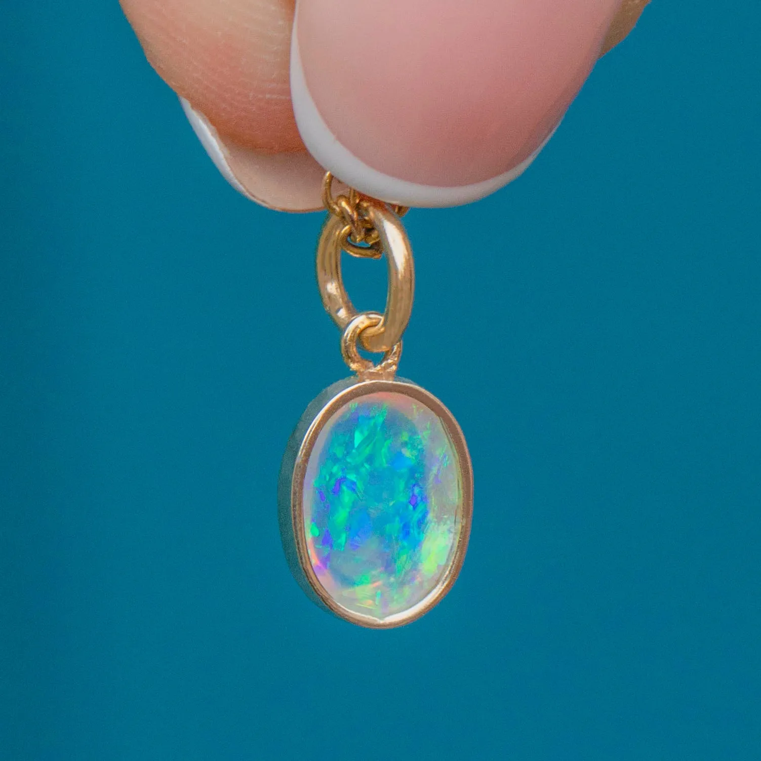 Antique 9ct Gold Bezel-Set Opal Charm, 0.70ct