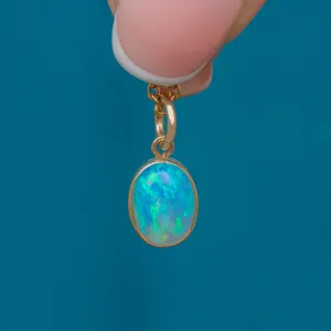 Antique 9ct Gold Bezel-Set Opal Charm, 0.70ct