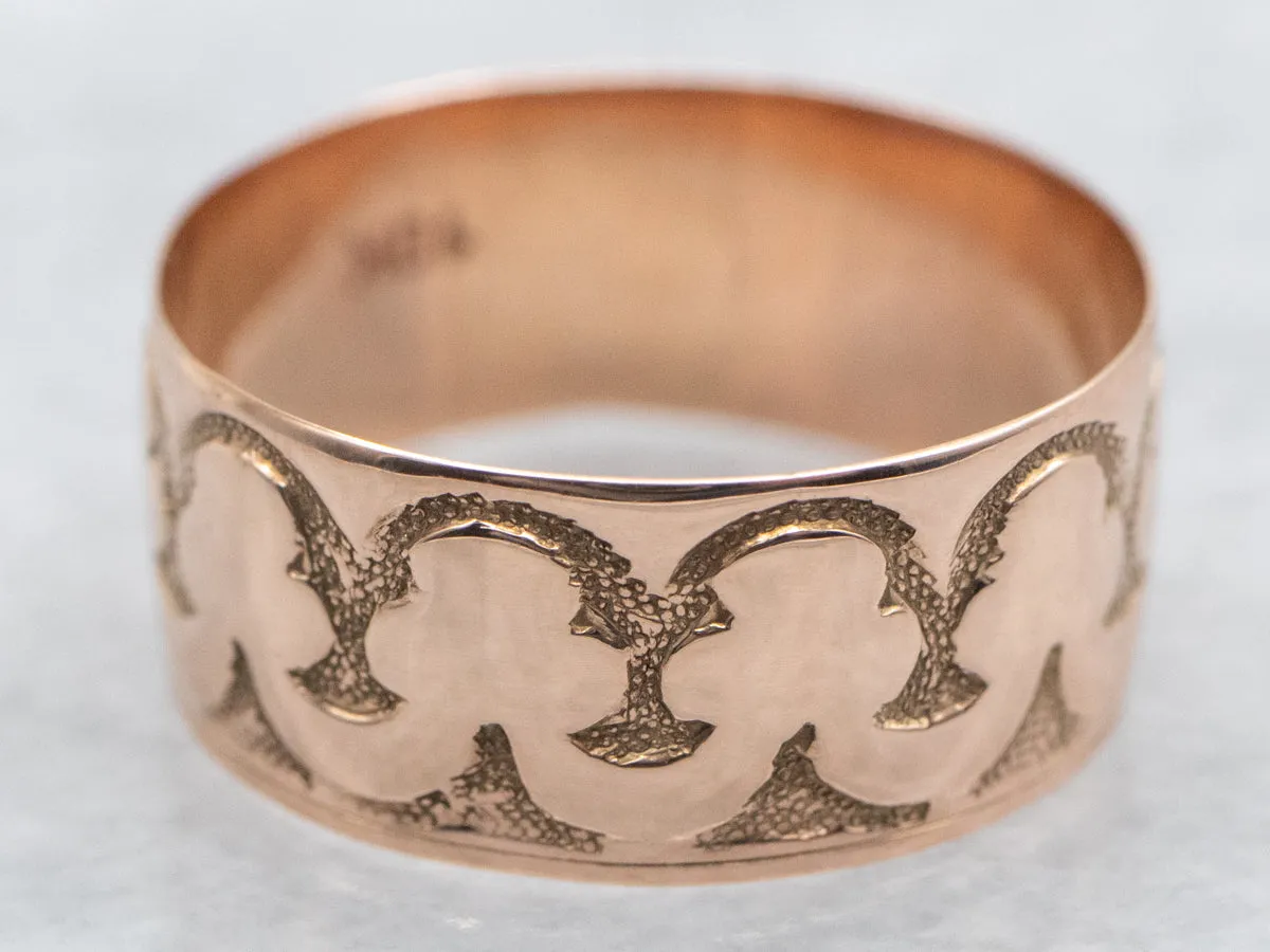 Antique Gold Pattern Cigar Band