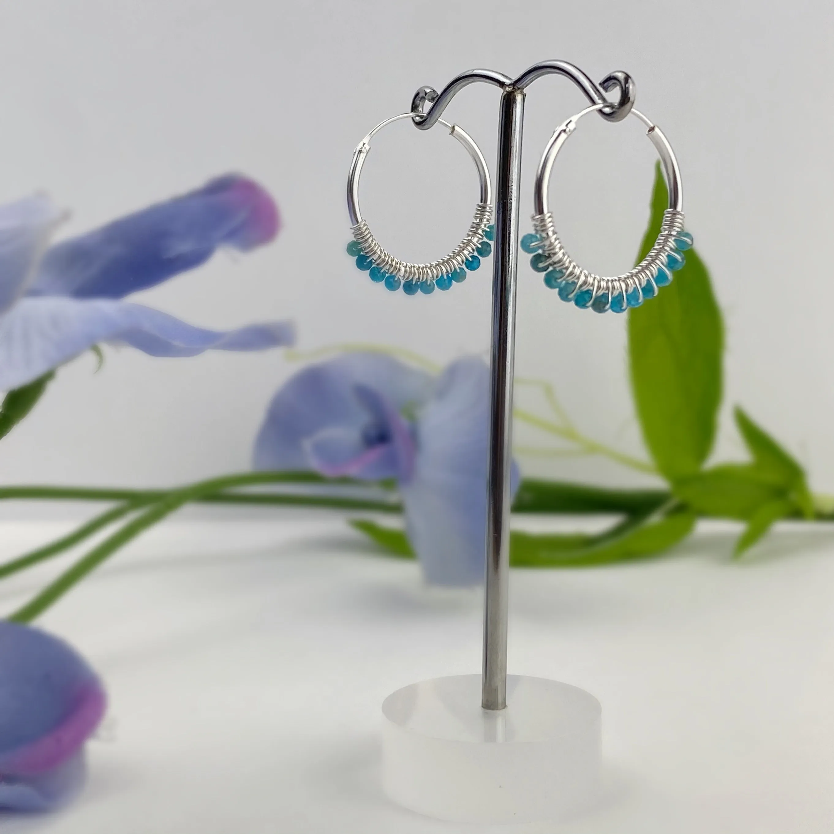 Apatite Hoop Earrings - VE491