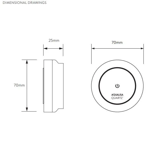Aqualisa Quartz Classic Smart Start/Stop Control - QZD.B3.DS.23