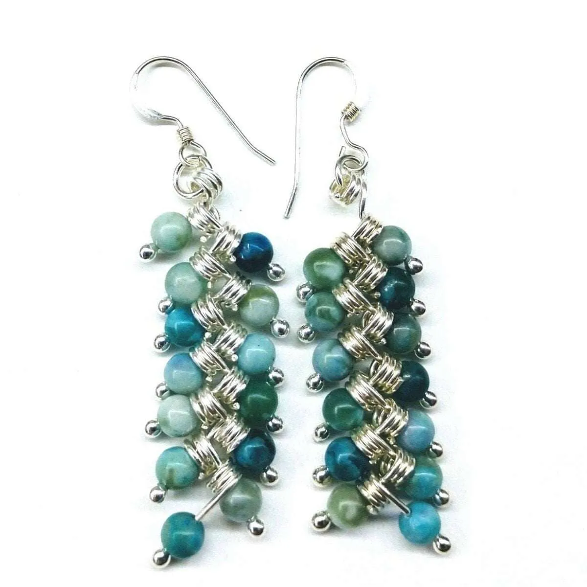 As Seen On TV Jane The Virgin Sterling Silver Turquoise Wire Wrapped Earrings