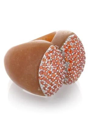 BABETTE WASSERMAN NOUGAT Red Adventurine Ring