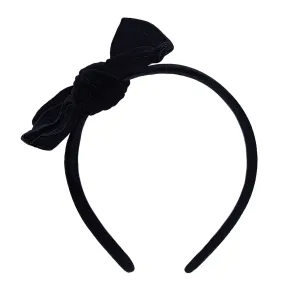 Baby Bling Velvet Knot Hard Headband - Black