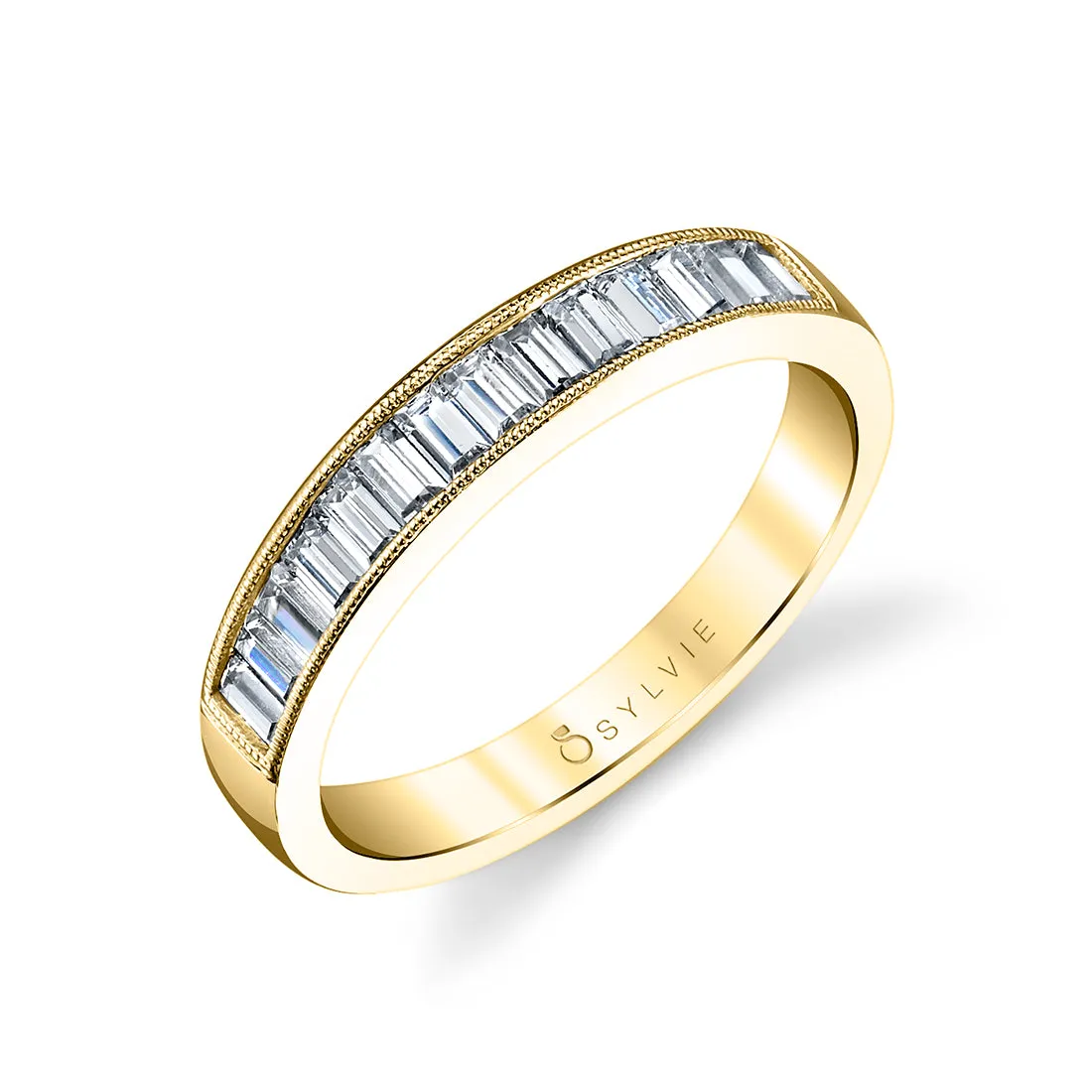 Baguette Wedding Band 18k Gold Yellow