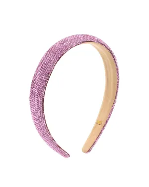 Bari Lynn Fully Crystalized Thin Headband - Pink