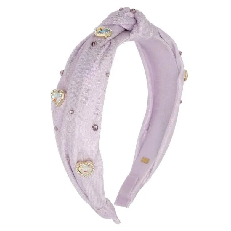 Bari Lynn Shimmer 3D Heart Headband - Lavender