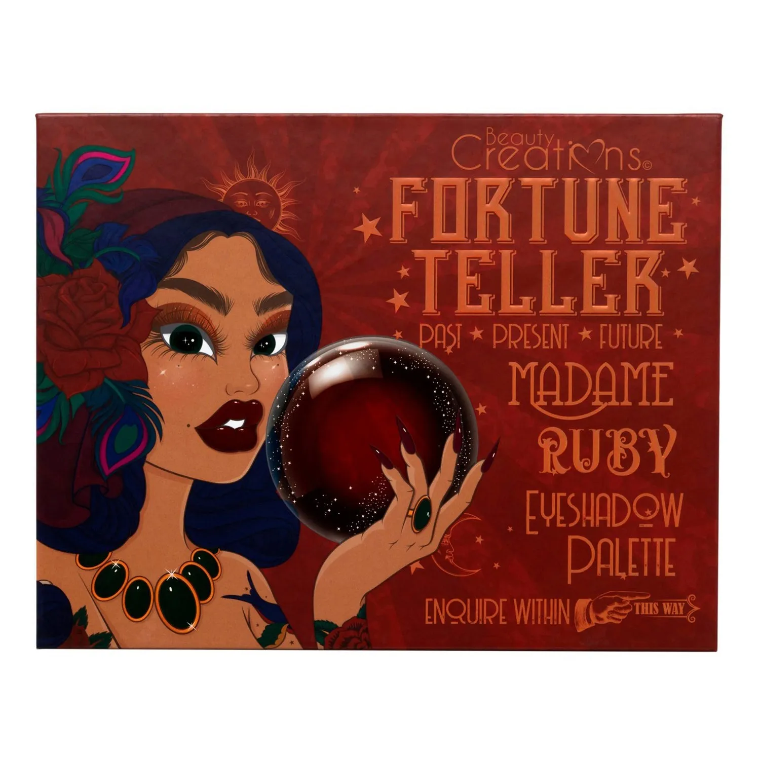 Beauty Creations Fortune Teller Madame Ruby Eyeshadow Palette 35 Colors