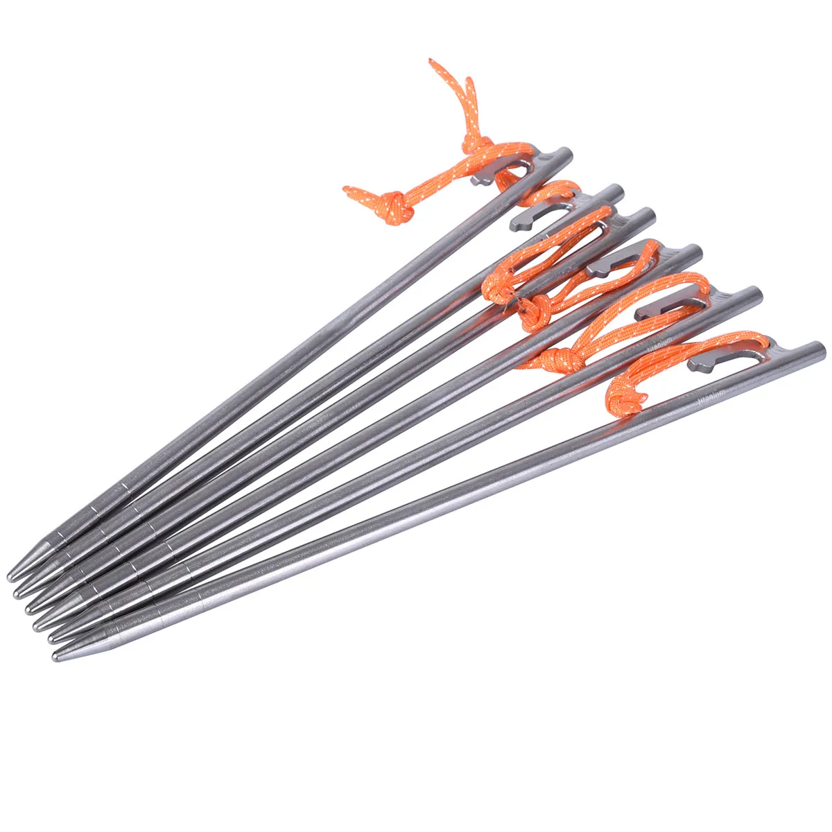 Boundless Voyage  Titanium alloy Tent Stake for Outdoor Camping 35CM Tent Pegs Lightweight 6PCS