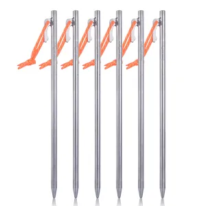 Boundless Voyage  Titanium alloy Tent Stake for Outdoor Camping 35CM Tent Pegs Lightweight 6PCS