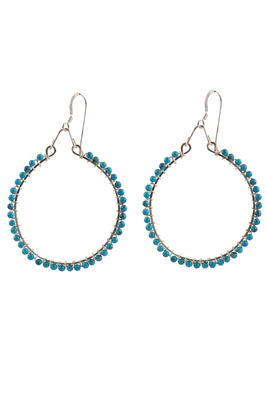 Brown Eyed Girls Turquoise Hoop Earrings