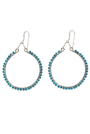 Brown Eyed Girls Turquoise Hoop Earrings