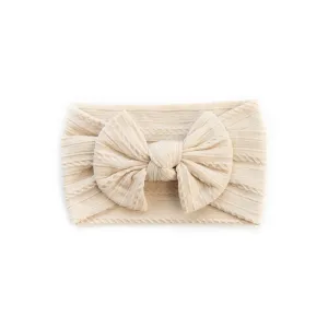 Cable Bow Headband - Oat