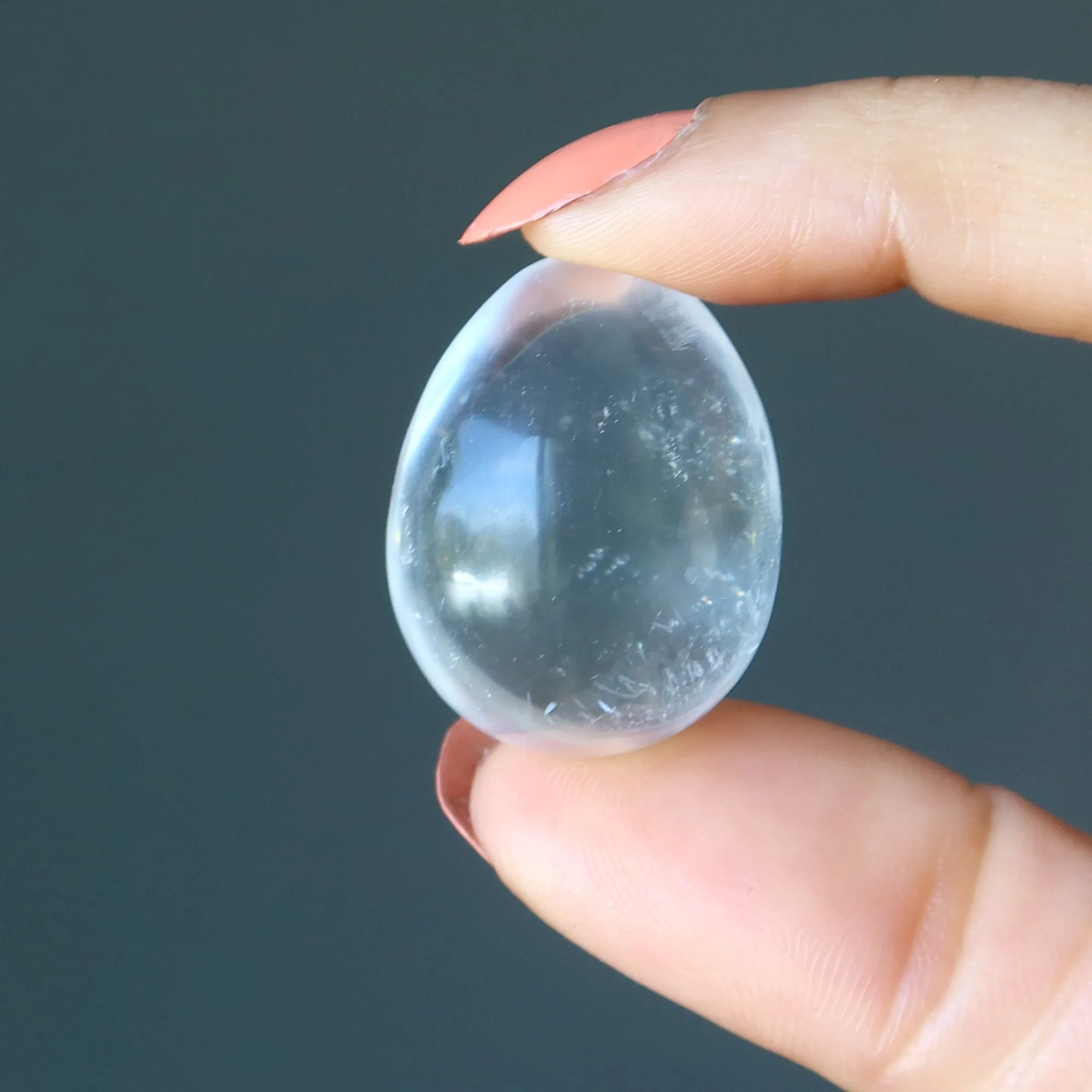 Clear Quartz Egg Crystal Reiki Stone