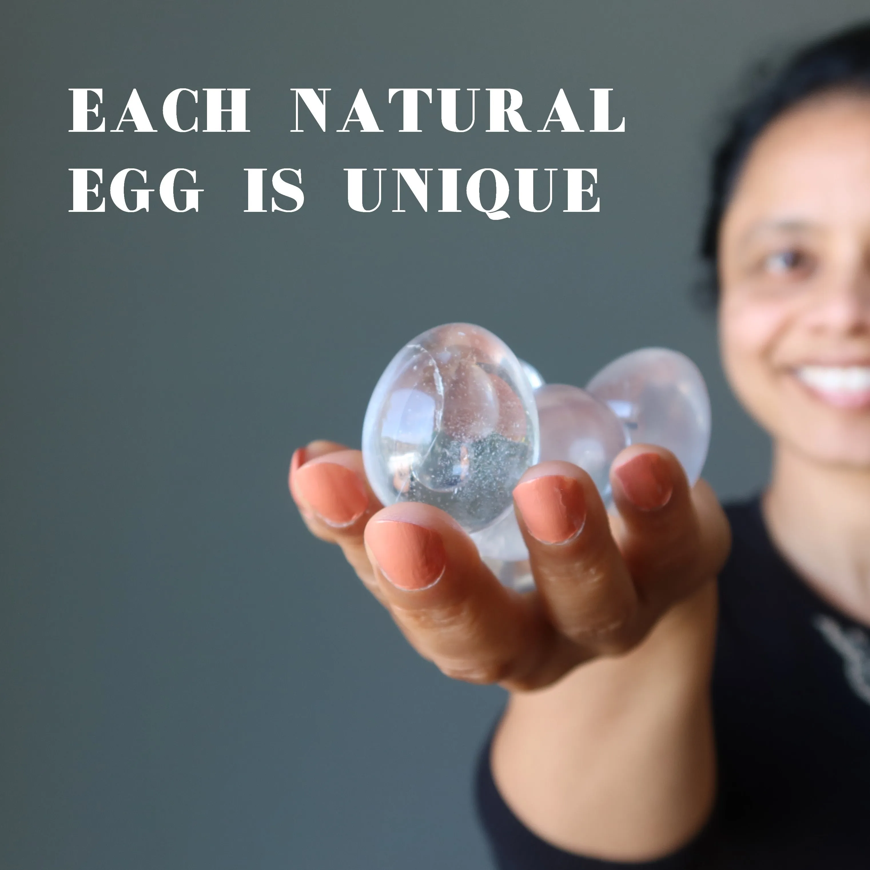 Clear Quartz Egg Crystal Reiki Stone