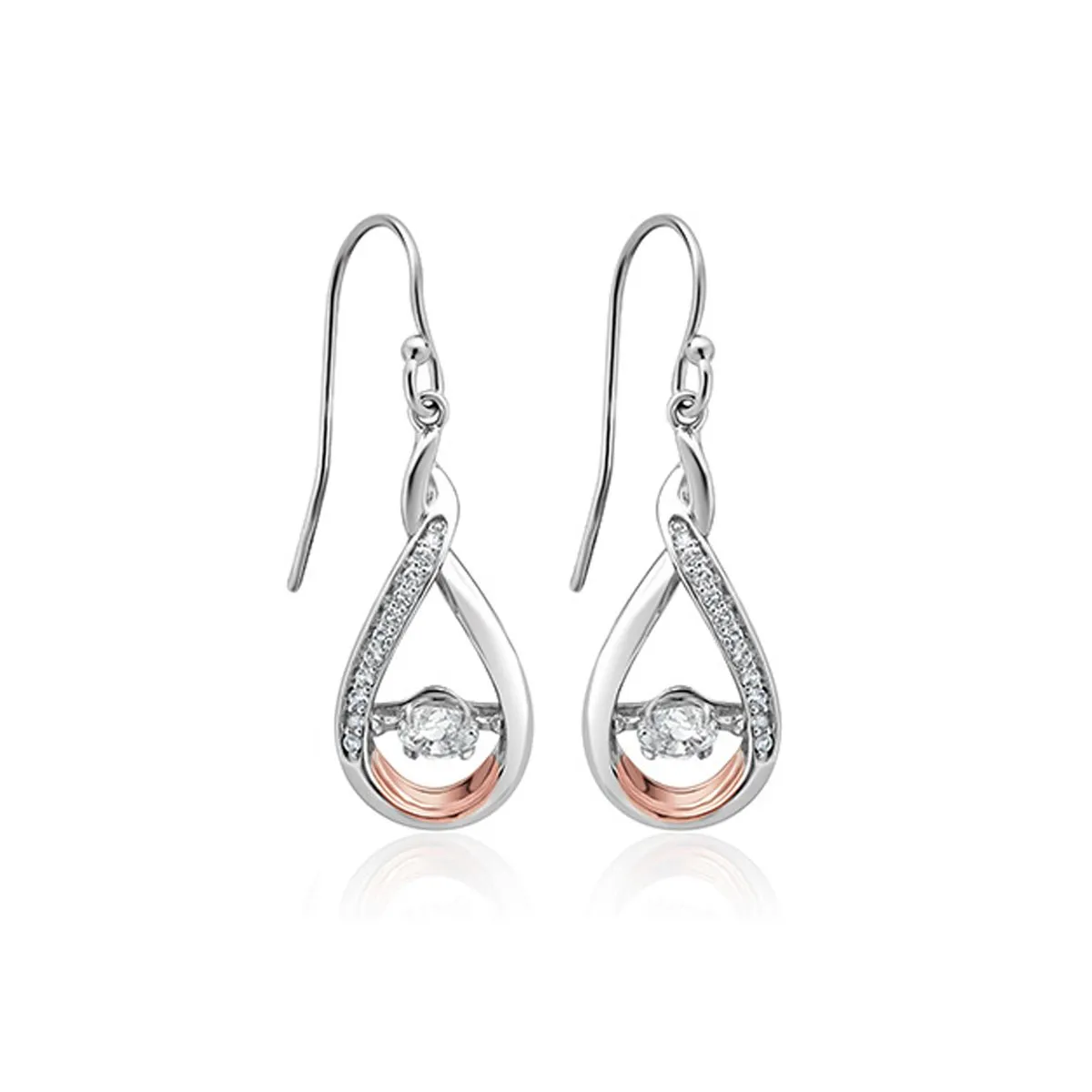 Clogau Eternity Dancing White Topaz Earrings