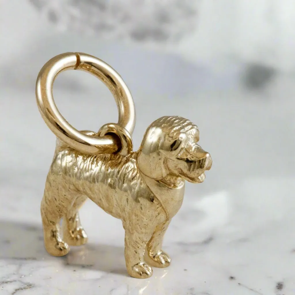 Cockapoo Solid Gold Dog Charm