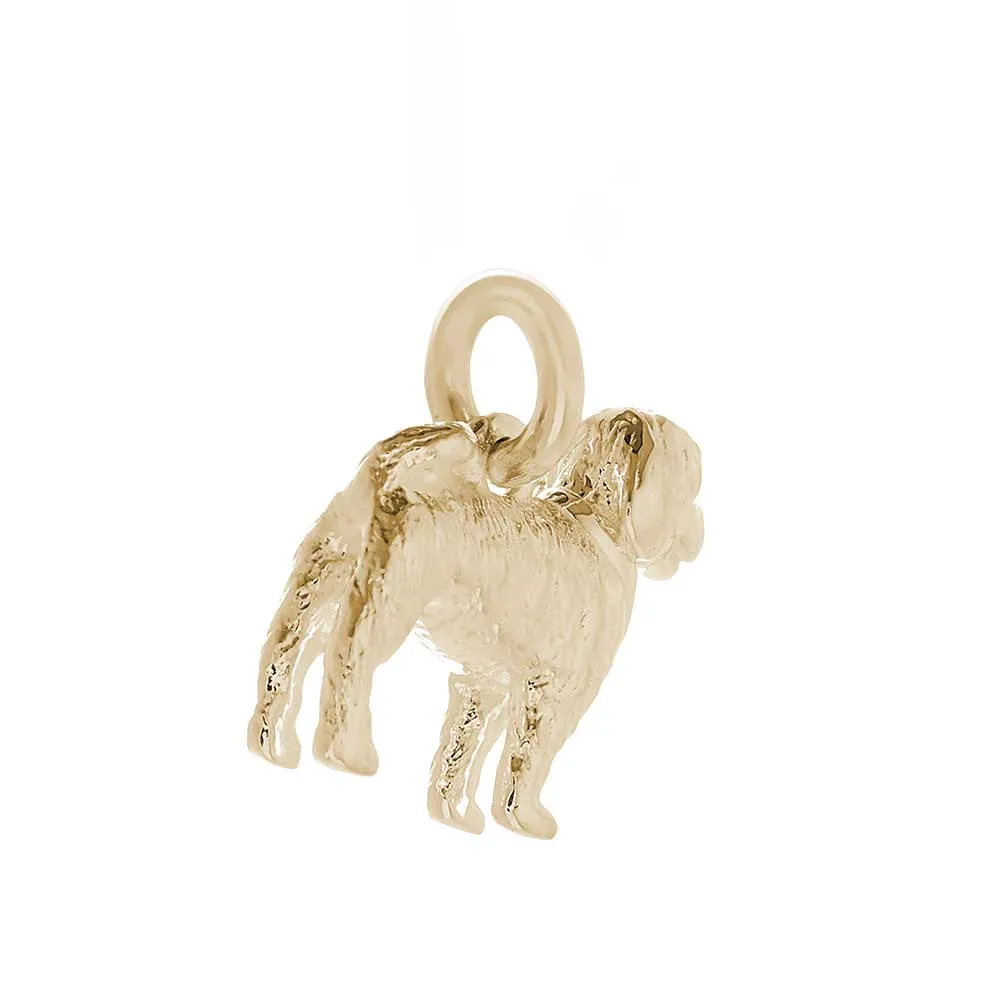 Cockapoo Solid Gold Dog Charm