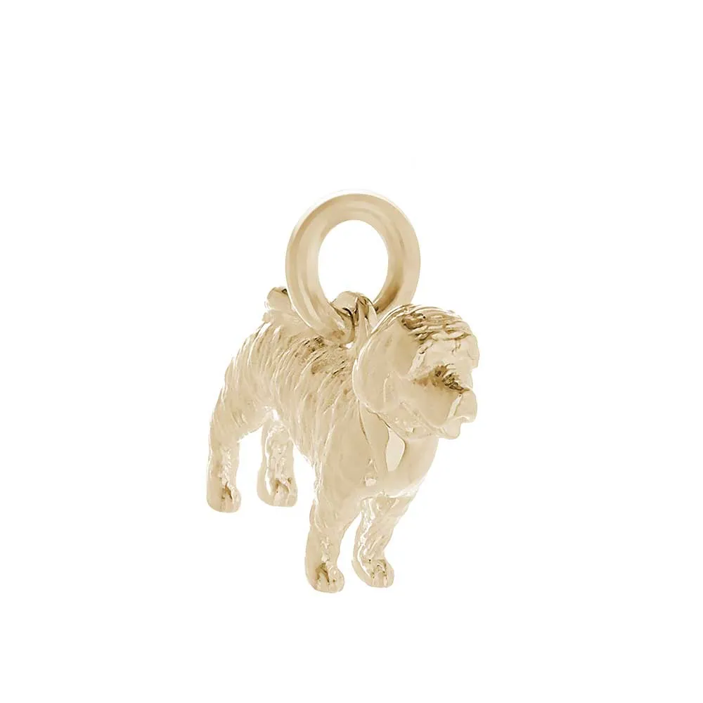 Cockapoo Solid Gold Dog Charm