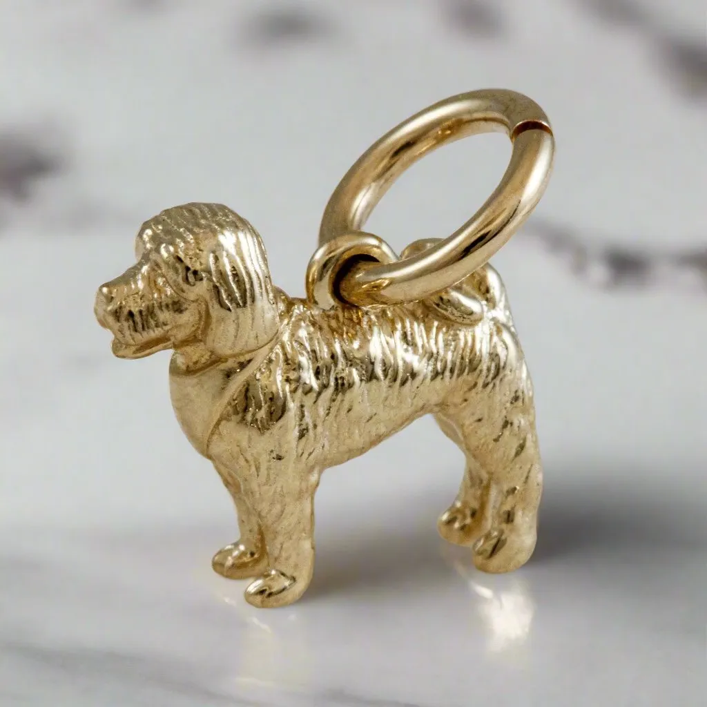 Cockapoo Solid Gold Dog Charm