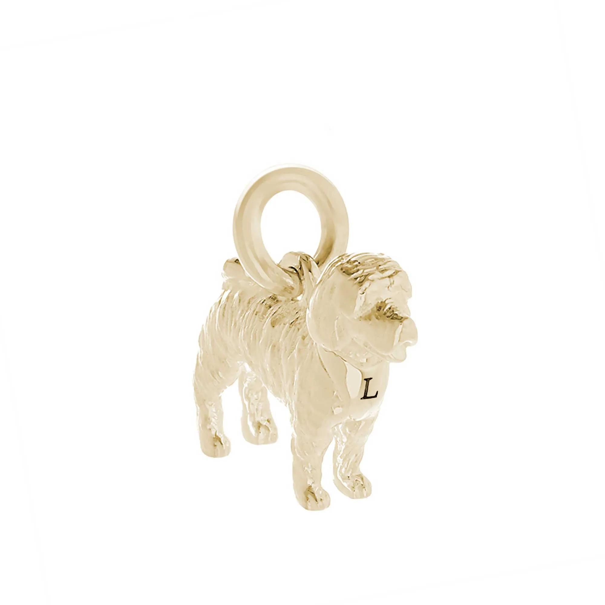 Cockapoo Solid Gold Dog Charm