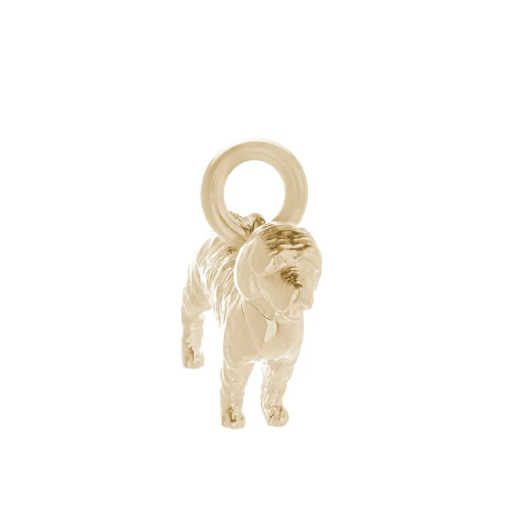 Cockapoo Solid Gold Dog Charm